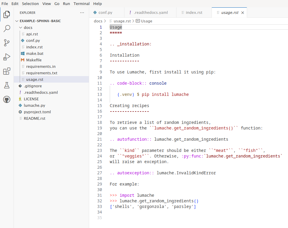 Visual Studio Code editor