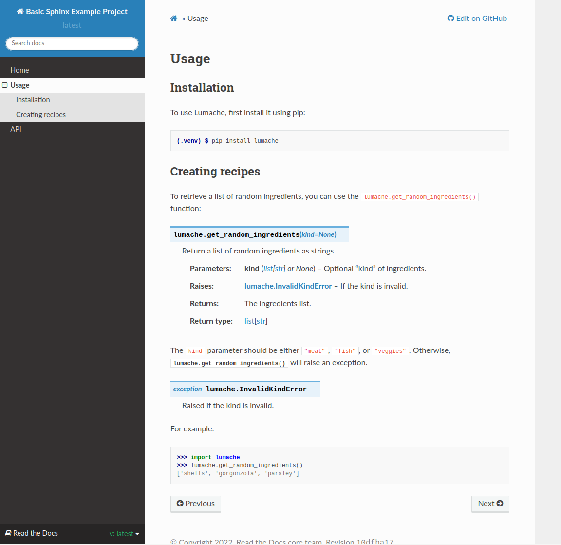 Documentation built on Read the Docs